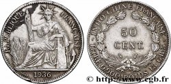 FRENCH INDOCHINA 50 Centièmes 1936 Paris