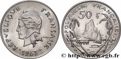 FRENCH POLYNESIA 50 Francs Marianne / paysage polynésien 1967 Paris