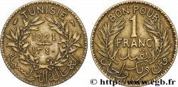 TUNISIA - French protectorate Bon pour 1 Franc sans le nom du Bey AH1340 1921 Paris