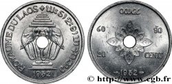 LAOS 20 Cents Royaume du Laos, éléphants 1952 Paris