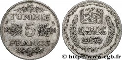 TUNISIA - French protectorate 5 Francs AH 1353 1934 Paris