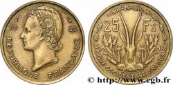 FRANZÖSISCHE WESTAFRIKA 25 Francs 1956 Paris