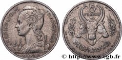MADAGASCAR French Union 5 Francs 1953 Paris