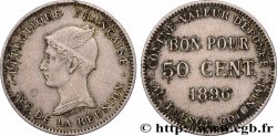 REUNION - Third Republic Bon pour 50 Centimes 1896 sans atelier