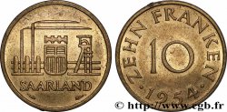 SAARLAND 10 Franken 1954 Paris