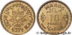 MAROKKO - FRANZÖZISISCH PROTEKTORAT 10 Francs AH 1371 1952 Paris