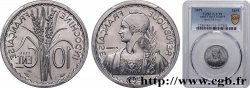 INDOCHINA Essai de 10 Centièmes 1945 Paris FDC65 PCGS