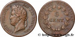 FRENCH COLONIES - Louis-Philippe for Guadeloupe 5 Centimes Louis Philippe Ier 1841 Paris - A