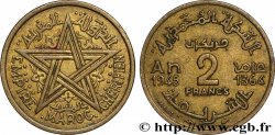 MARUECOS - PROTECTORADO FRANCÉS 2 Francs AH 1364 1945 Paris