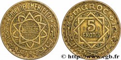 MARUECOS - PROTECTORADO FRANCÉS 5 Francs AH 1365 1946 Paris
