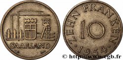 SAARLAND 10 Franken 1954 Paris