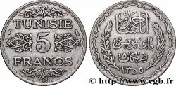 TUNESIEN - Französische Protektorate  5 Francs AH 1355 1936 Paris