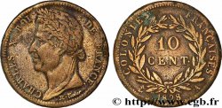 COLONIES FRANÇAISES - Charles X, pour la Guyane 10 Centimes Charles X 1828 Paris - A
