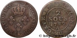 FRENCH GUIANA 2 Sous colonie de Cayenne 2e type 1789 Paris - A