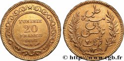 OR, PALLADIUM ET PLATINE INVESTISSEMENT 20 Francs or Bey Ali AH1310 1892 Paris