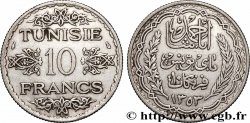 TUNISIA - French protectorate 10 Francs au nom du Bey Ahmed datée 1353 1934 Paris