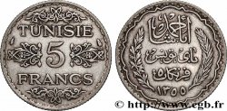 TUNEZ - Protectorado Frances 5 Francs AH 1355 1936 Paris