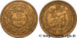 TUNEZ - Protectorado Frances 5 Francs AH1365 1946 Paris