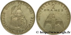 NOUVELLE CALÉDONIE Essai de 2 Francs avec listel en relief 1948 Paris