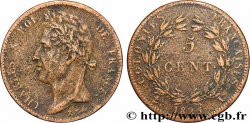 FRENCH COLONIES - Charles X, for Guyana and Senegal 5 Centimes Charles X 1825 Paris - A