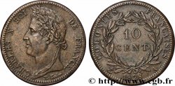 COLONIES FRANÇAISES - Charles X, pour la Guyane 10 Centimes Charles X 1828 Paris - A