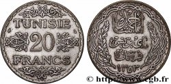 TUNESIEN - Französische Protektorate  20 Francs au nom du Bey Ahmed an 1353 1934 Paris