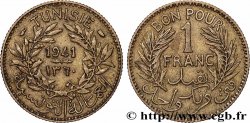 TUNESIEN - Französische Protektorate  Bon pour 1 Franc sans le nom du Bey AH1360 1941 Paris