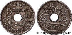 TUNESIEN - Französische Protektorate  5 Centimes AH 1337 1918 Paris