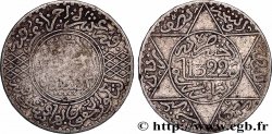 MAROKKO 5 Dirhams (1/2 Rial) Abdul Aziz I an 1322 1904 Paris