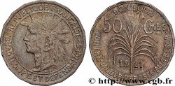 GUADELOUPE Bon pour 50 Centimes indien caraïbe / canne à sucre 1921 