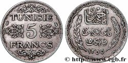TUNISIE - PROTECTORAT FRANÇAIS 5 Francs AH 1355 1936 Paris