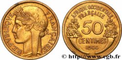 FRENCH WEST AFRICA 50 Centimes Morlon 1944 Londres