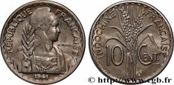 INDOCINA FRANCESE 10 Centièmes 1941 San Francisco 