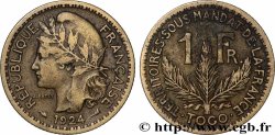 TOGO - MANDATO FRANCESE 1 Franc 1924 Paris 