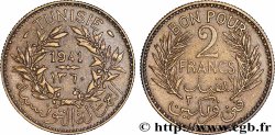 TUNEZ - Protectorado Frances Bon pour 2 Francs sans le nom du Bey AH1360 1941 Paris