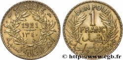 TUNISIA - Protettorato Francese Bon pour 1 Franc sans le nom du Bey AH1340 1921 Paris 