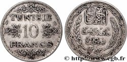 TUNISIA - Protettorato Francese 10 Francs au nom du Bey Ahmed datée 1353 1934 Paris 
