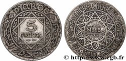 MAROCCO - PROTETTORATO FRANCESE 5 Francs AH1352 1933 Paris 