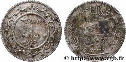 TUNISIA - Protettorato Francese 1 Franc au nom du Bey Mohamed En-Naceur  an 1330 1912 Paris - A 