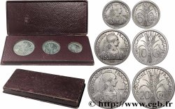 INDOCHINE FRANÇAISE Coffret Essai de 20, 10 et 5 Centièmes 1945 Paris SPL 
