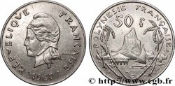 POLYNÉSIE FRANÇAISE 50 Francs Marianne / paysage polynésien 1967 Paris