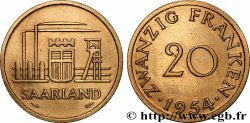 SAARLAND 20 Franken 1954 Paris