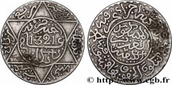 MOROCCO 2 1/2 Dirhams (1/4 Rial) Abdul Aziz I an 1321 1903 Londres