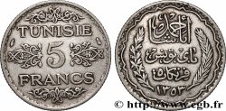 TUNISIE - PROTECTORAT FRANÇAIS 5 Francs AH 1353 1934 Paris