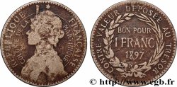 ÎLE DE LA MARTINIQUE 1 Franc 1897 sans atelier