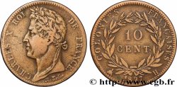 FRENCH COLONIES - Charles X, for Martinique and Guadeloupe 10 Centimes Charles X 1827 La Rochelle - H