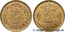 MAROC - PROTECTORAT FRANÇAIS 20 Francs AH 1371 1952 Paris