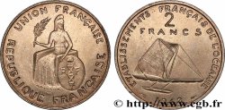 FRENCH POLYNESIA - French Oceania Essai de 2 Francs avec listel en relief 1948 Paris