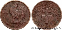 MADAGASCAR - Forze Francesi Libere 50 Centimes 1943 Prétoria 