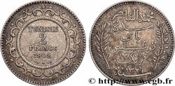 TUNISIE - PROTECTORAT FRANÇAIS 2 Francs AH1326 1908 Paris - A